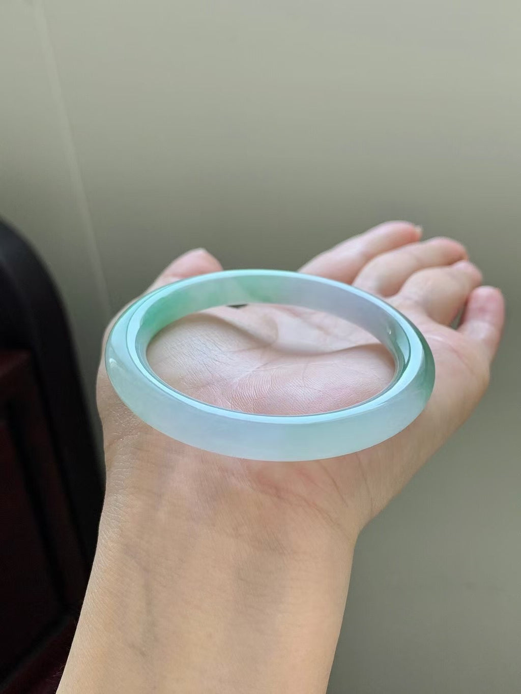 翡翠飄綠52圓條手鐲