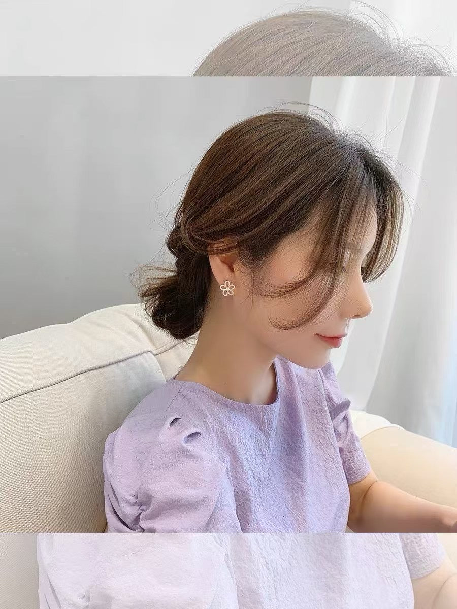 18k鑽石花朵耳環