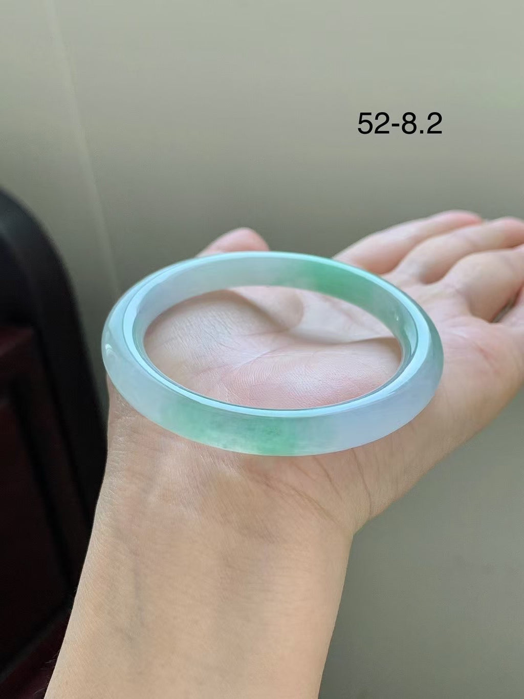 翡翠飄綠52圓條手鐲