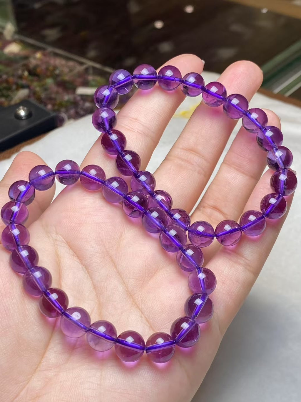 乌拉圭天然紫水晶9mm手鏈