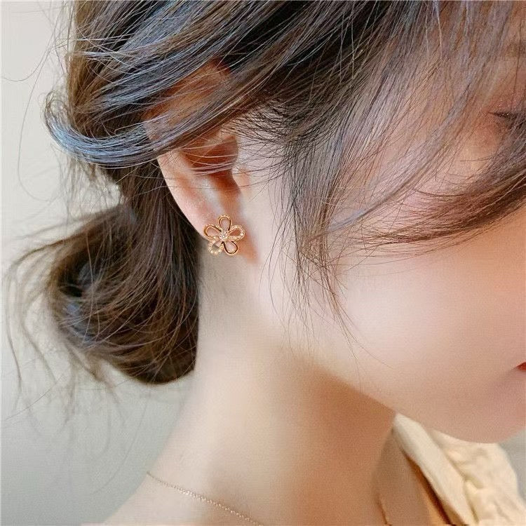 18k鑽石花朵耳環