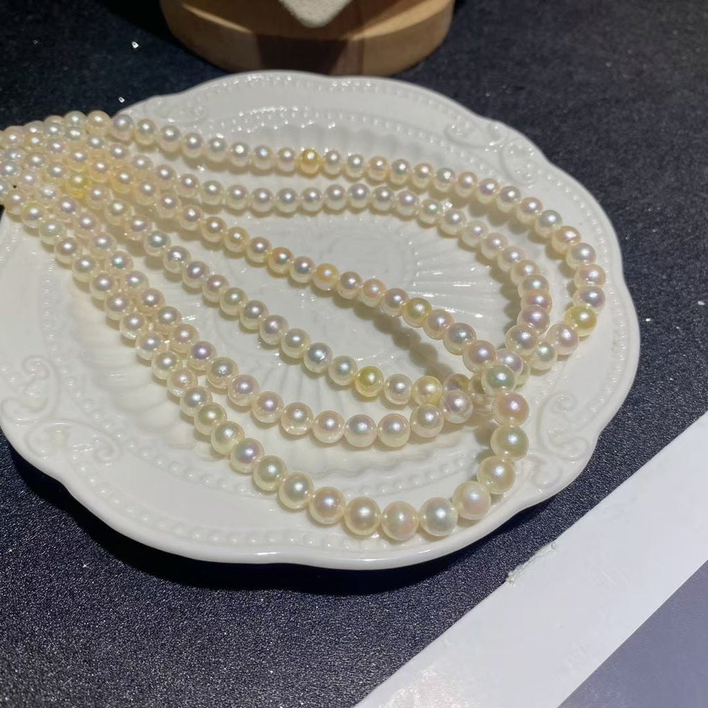 6-7mm akoya海水葷彩珍珠項鍊