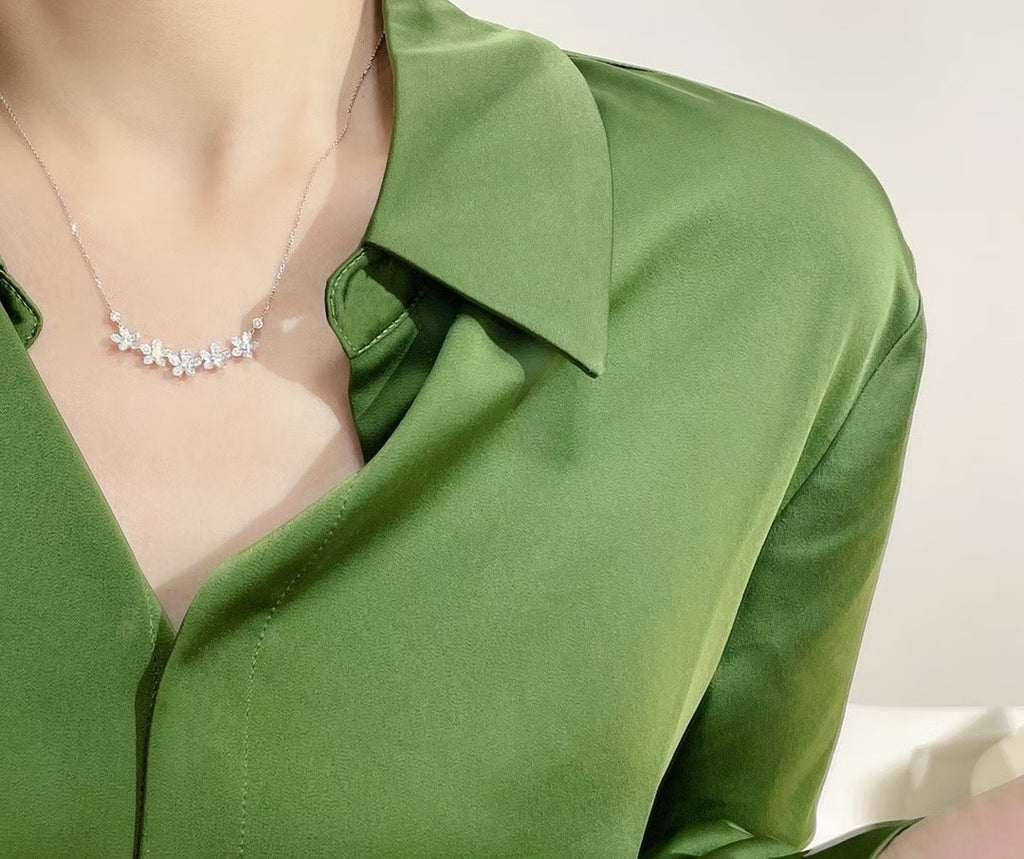 18K金蝴蝶款鑽石項鍊