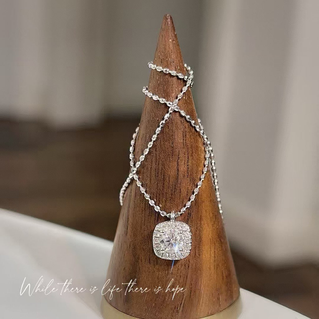 18k金鑲天然鑽石項鏈