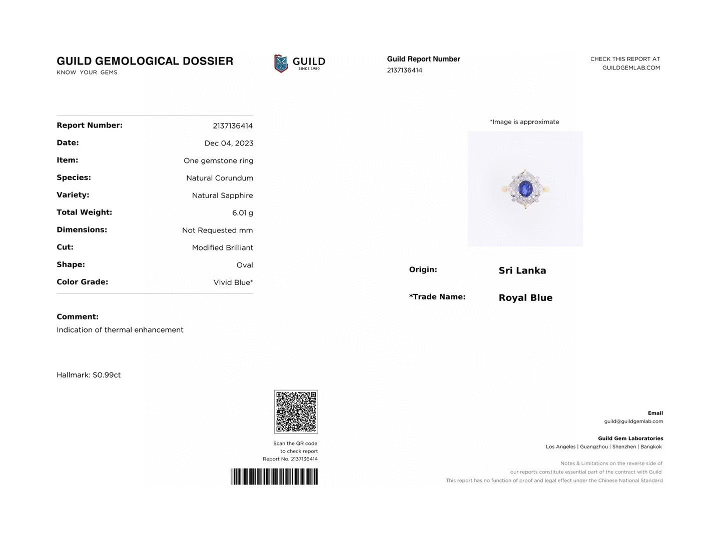 18k金鑲白水晶藍寶石戒指