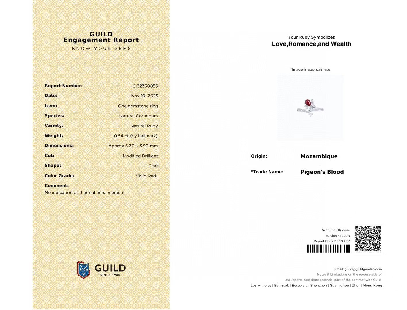 18k金鑲紅寶石戒指