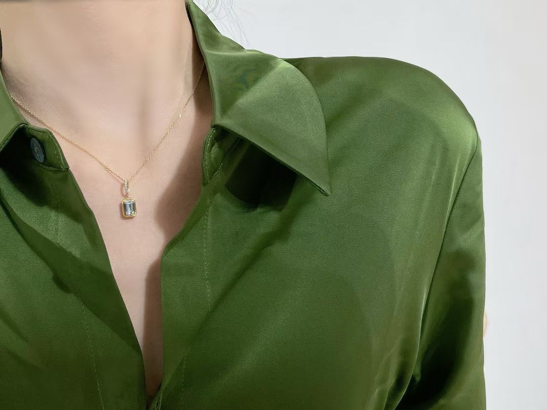 18K天然鑽石海藍寶頸鏈